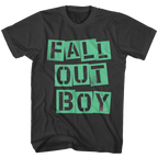 Fall Out Boy Green Letters Cut Out Logo T-Shirt