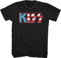 KISS - Flag Logo Slim Fit T-Shirt