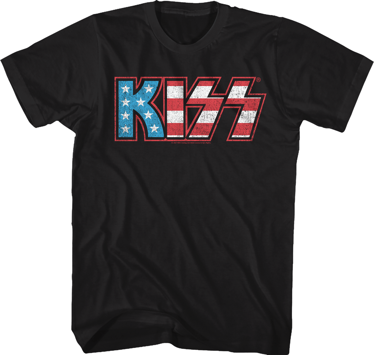 Shirt KISS - Flag Logo Slim Fit T-Shirt