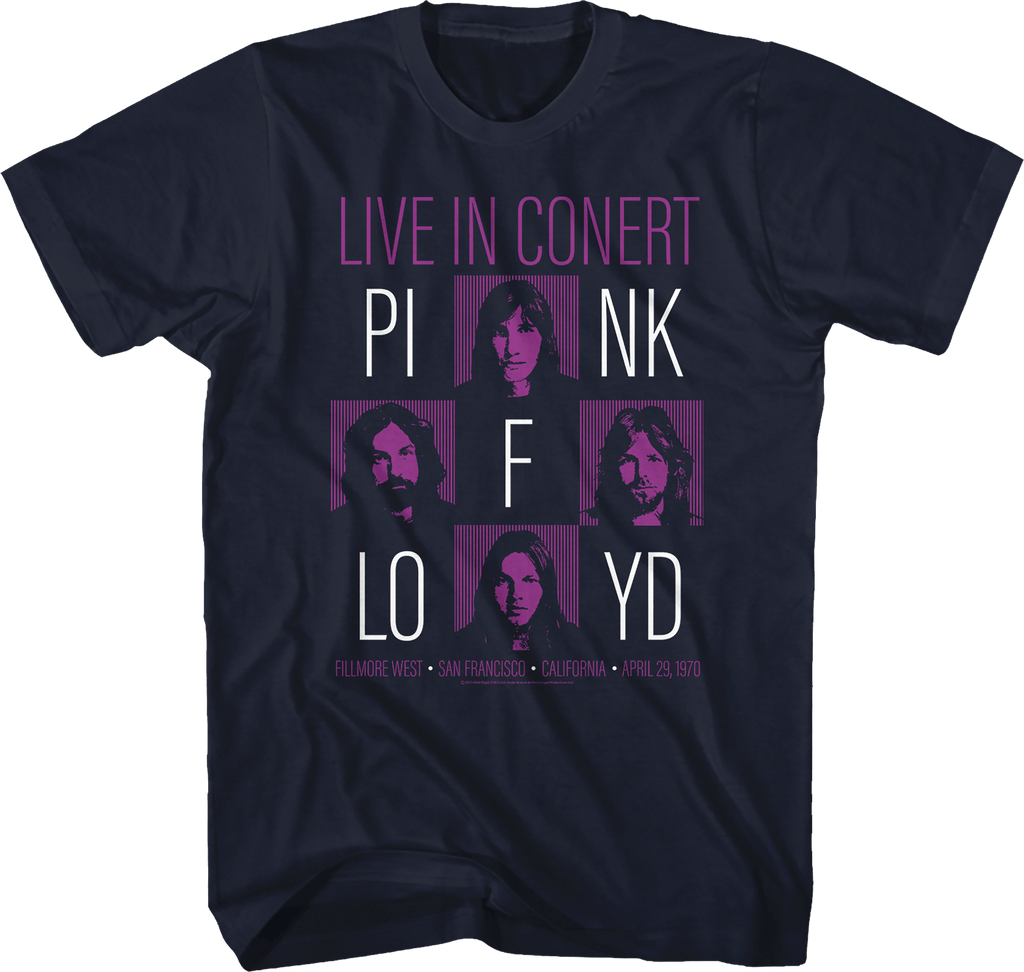 Pink Floyd - Live at Filmore West 1970 Slim Fit T-Shirt