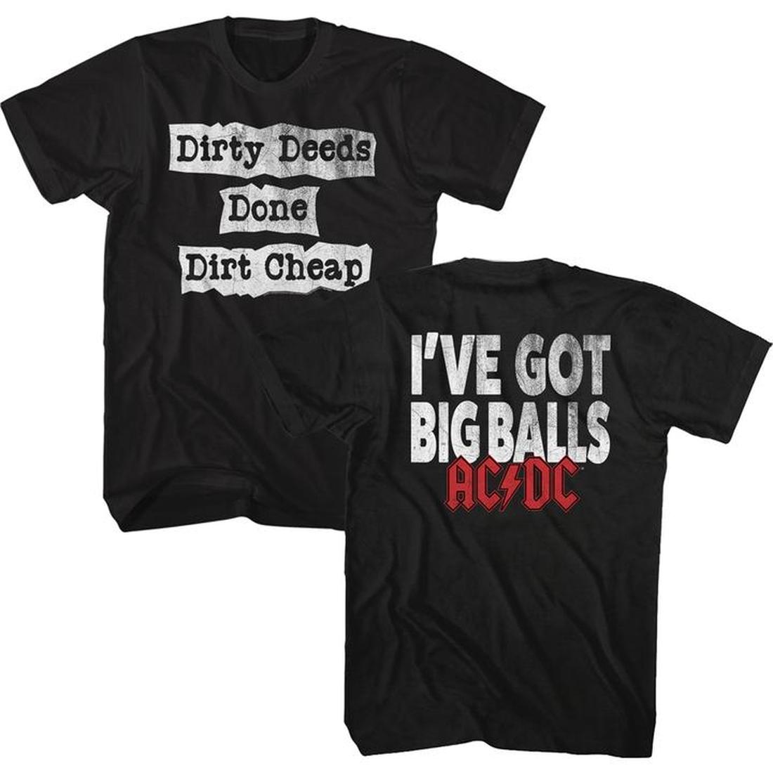 AC/DC Dirty Deeds Balls Slim Fit T-Shirt