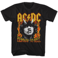 AC/DC Highway To Hell Fire Distressed T-Shirt