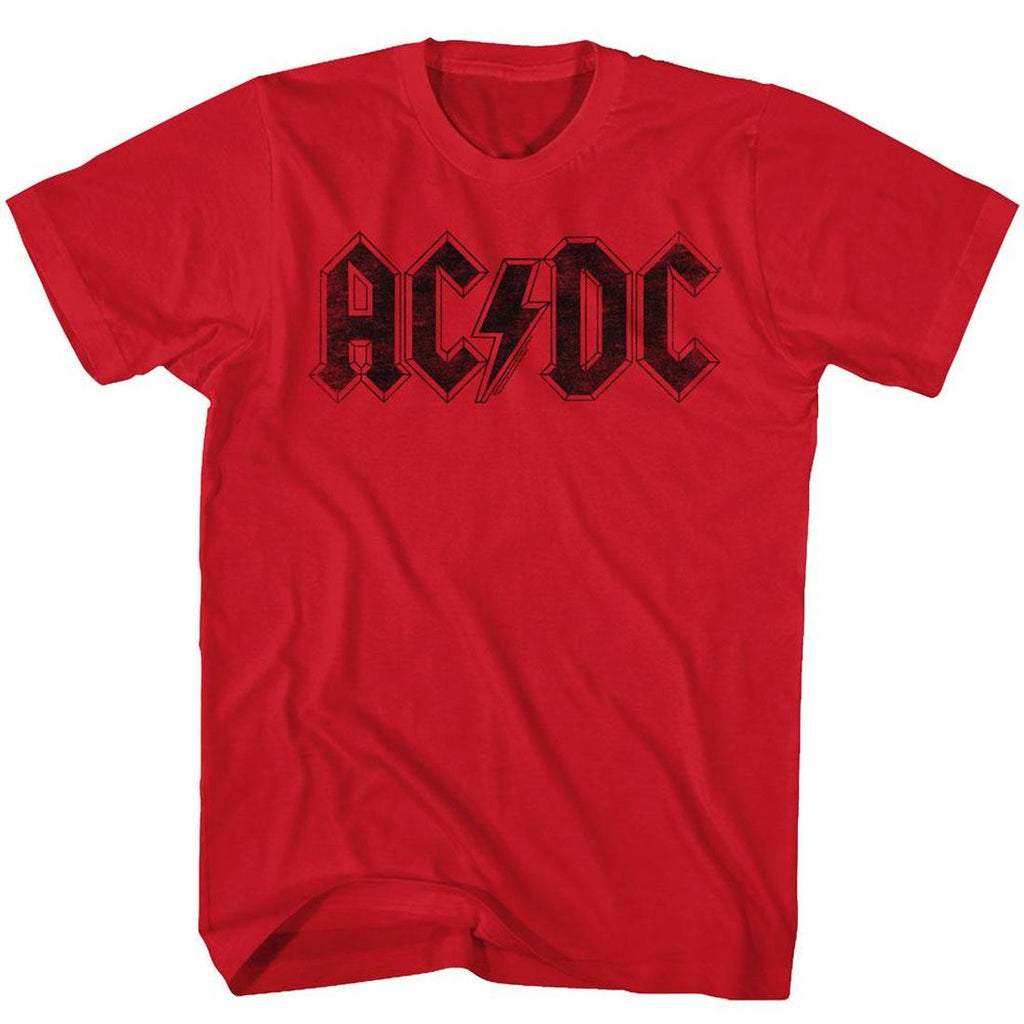 AC/DC Logo Red Heather Slim Fit T-Shirt