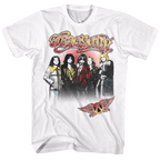 Aerosmith Band and Logo White Official T-Shirt