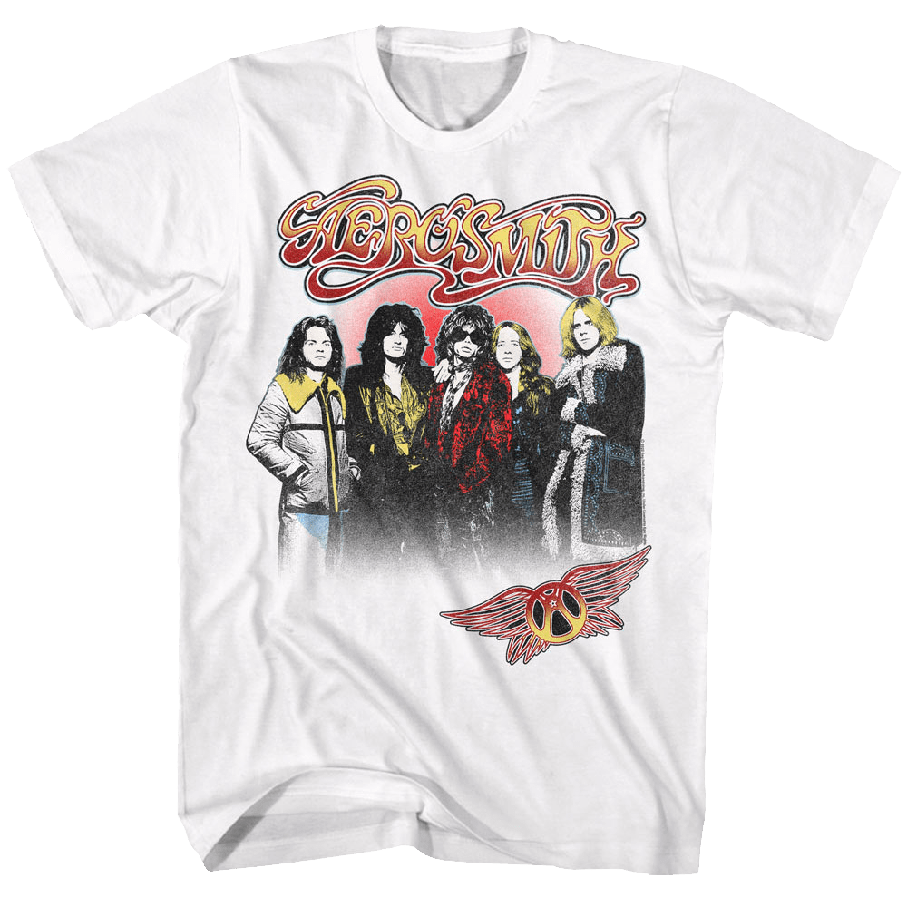 Shirt Aerosmith Band and Logo White Official T-Shirt