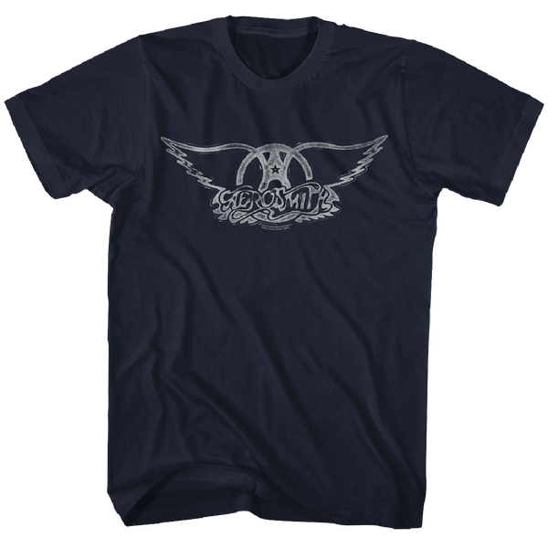 Aerosmith Distressed Wings Logo Official T-Shirt