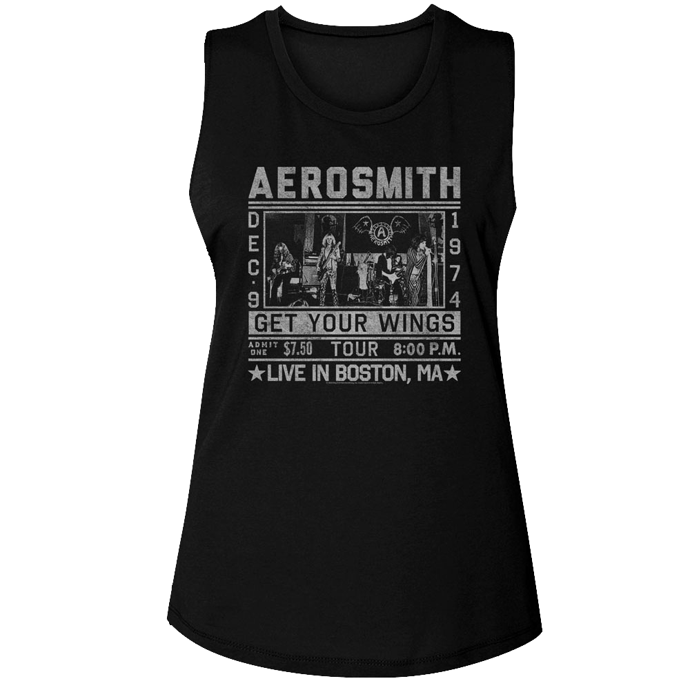 Shirt Aerosmith Get Your Wings Tour Women's Tank Top