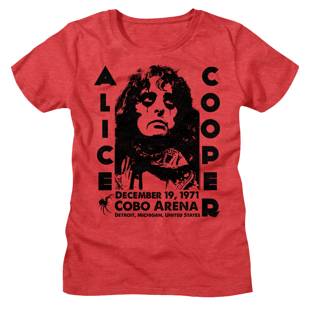 Shirt Alice Cooper Cobo Arena 1971 Women's T-Shirt