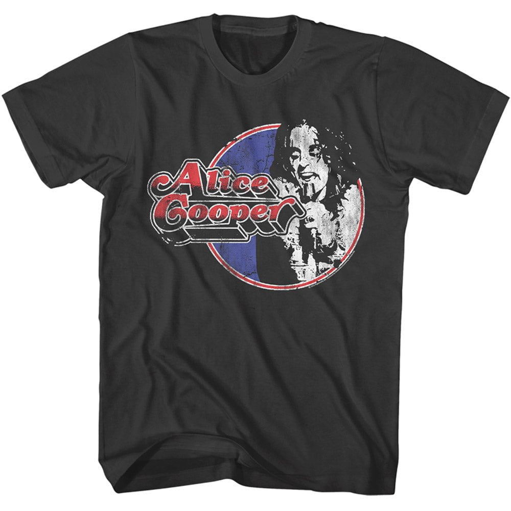 Shirt Alice Cooper Retro Alice Grey Slim Fit T-Shirt