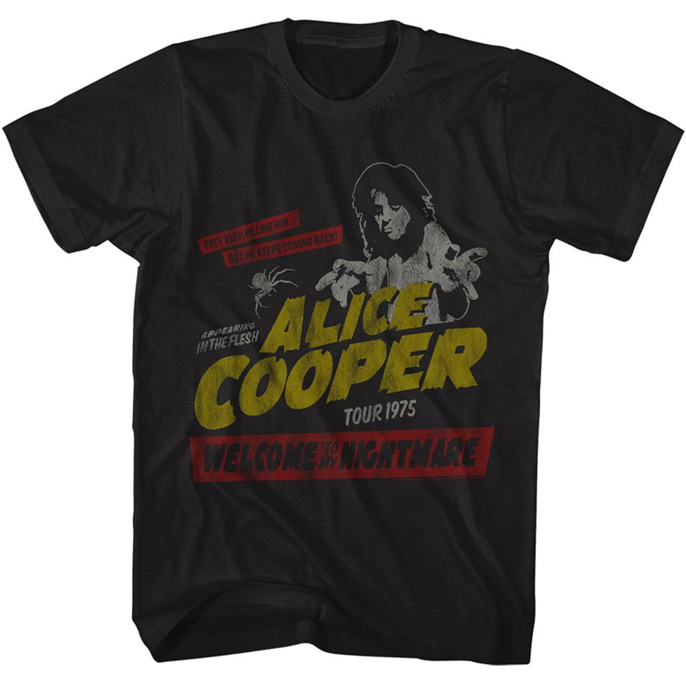 Alice Cooper Welcome To My Nightmare 1975 Tour Slim Fit T-Shirt