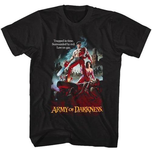 Army of Darkness Trapped In Time Movie Poster T-Shirt AOD502S, AOD502M, AOD502L, AOD502XL, AOD502XXL, AOD502XXXL, AOD502XXXXL, AOD502XXXXXL