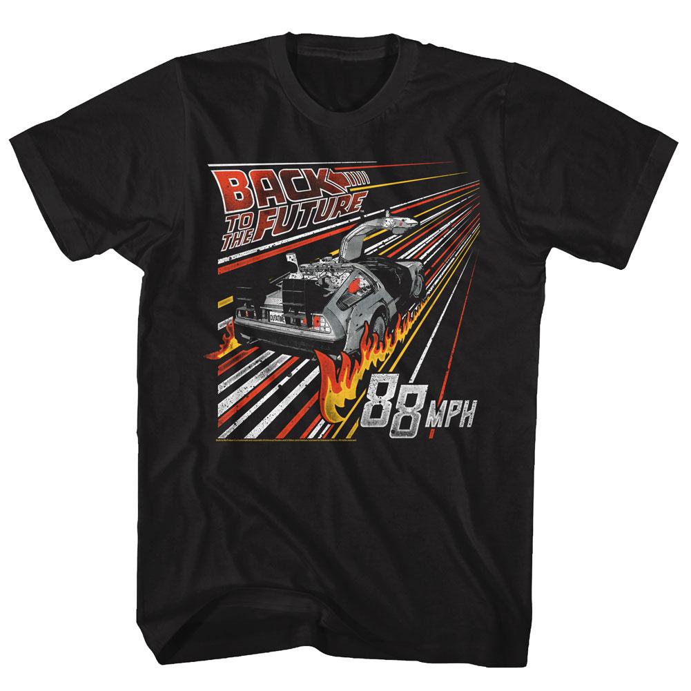 Back to the Future 88 MPH Flames Slim Fit T-Shirt