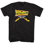 Back to the Future Flame Tracks Logo Slim Fit T-Shirt