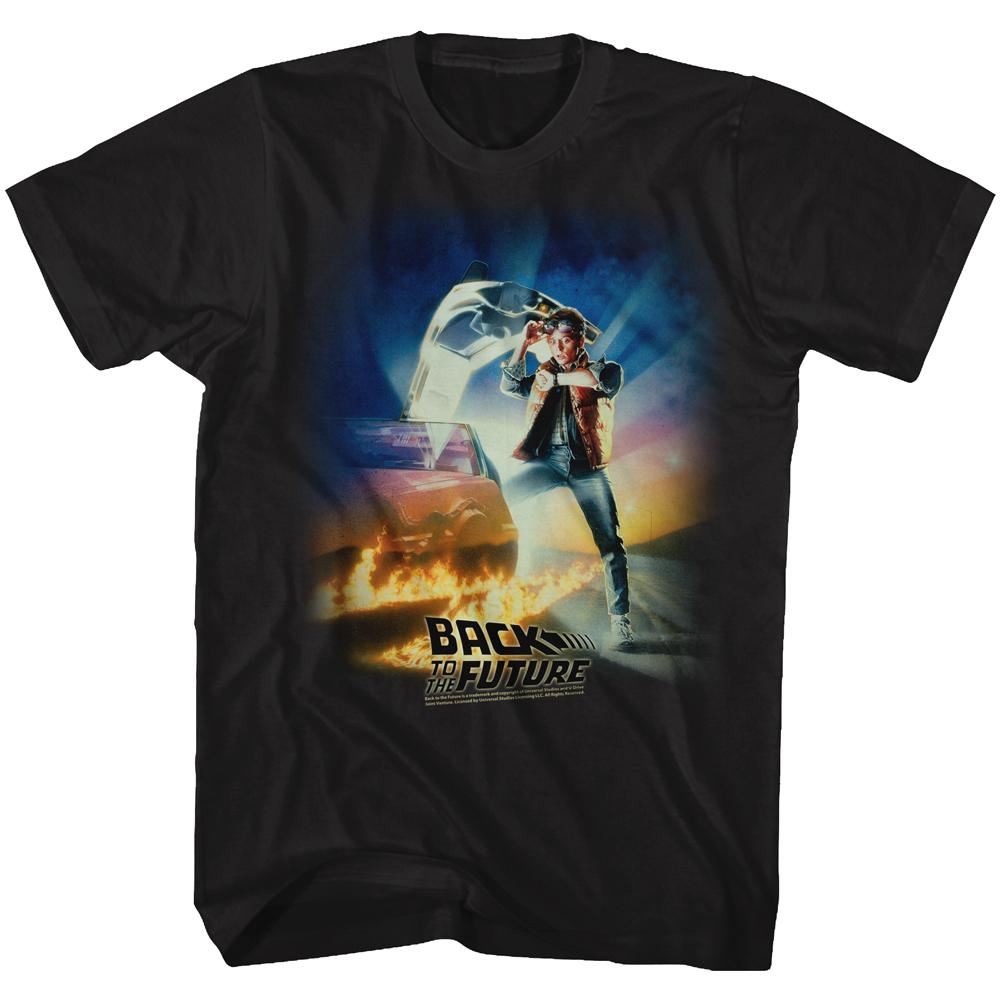 Back to the Future Movie Poster Slim Fit T-Shirt