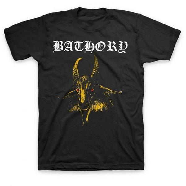 M Bathory Classic Yellow Goat Head T-Shirt
