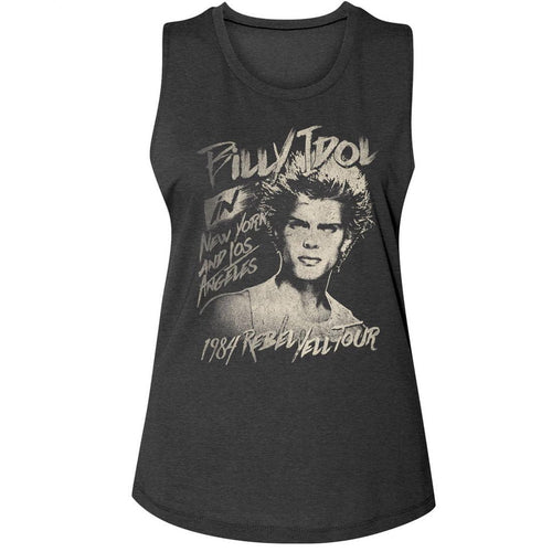 Billy Idol 84 Rebel Yell Tour Women's Tank Top IDOL563-329S, IDOL563-329M, IDOL563-329L, IDOL563-329XL, IDOL563-329XXL