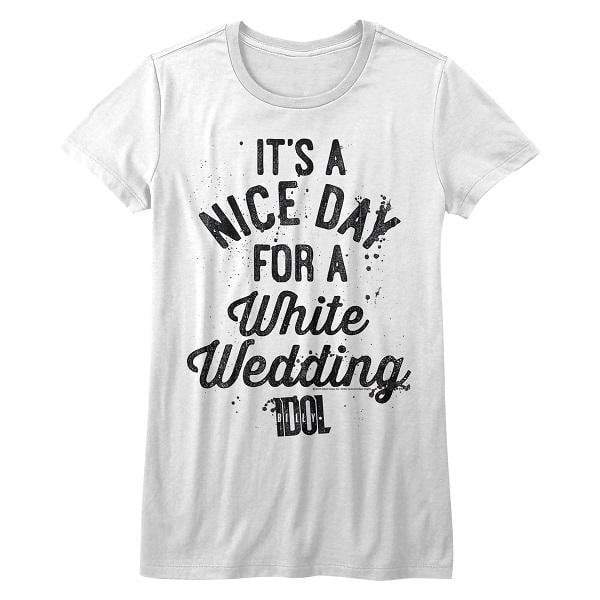 Shirt Billy Idol White Wedding Juniors T-Shirt