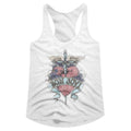 Bon Jovi Pierced Women's White Racer Back Tank Top