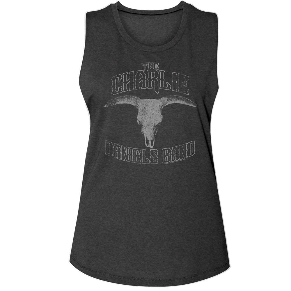 Shirt Charlie Daniels Band Bull Skull Women's Tank Top