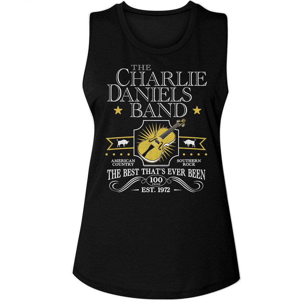 Shirt Charlie Daniels Band Whiskey Label Est 1972 Women's Tank Top