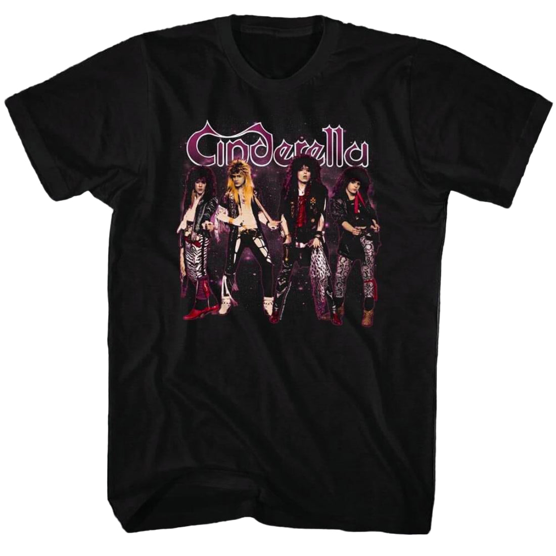 Cinderella Night Songs Band Photo Slim Fit T-Shirt