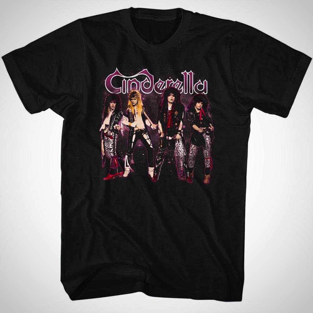Cinderella Night Songs Band Photo Slim Fit T-Shirt