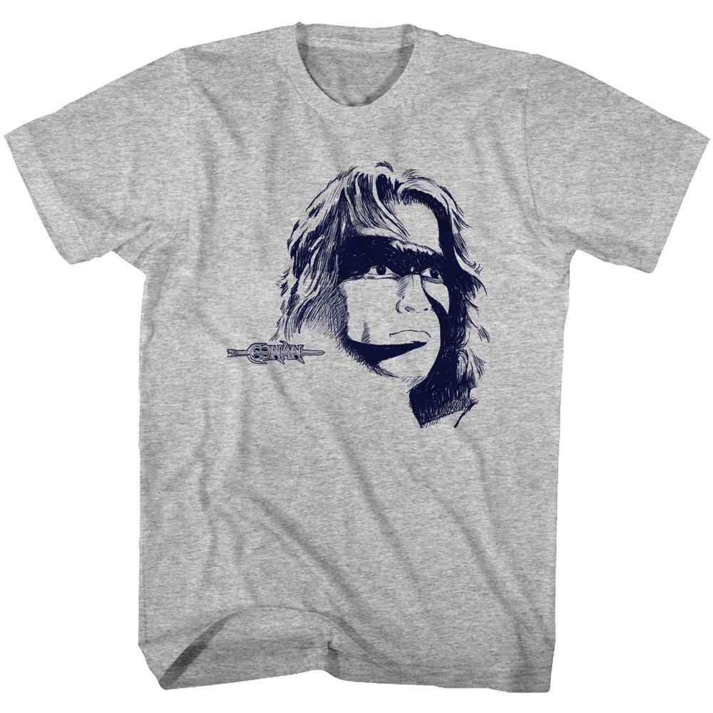Shirt Conan The Barbarian Face Sketch T-Shirt
