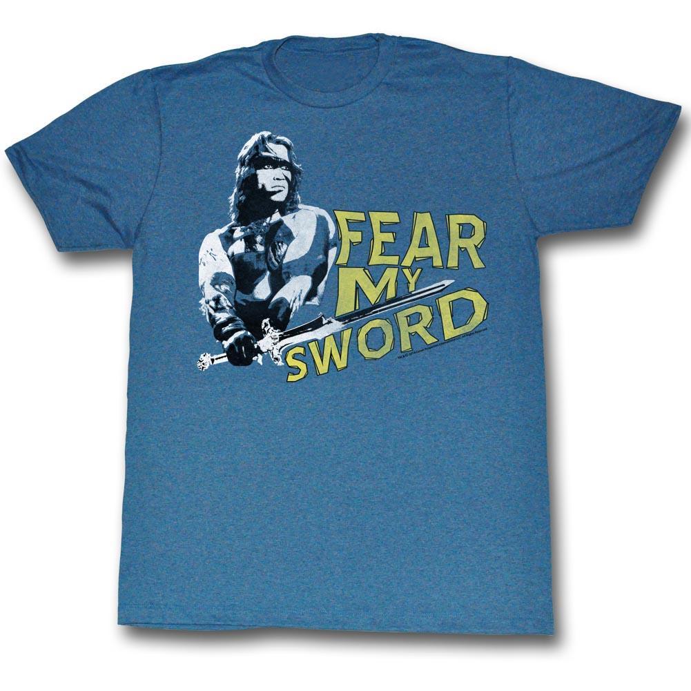 Conan The Barbarian Fear My Sword Slim Fit T-Shirt