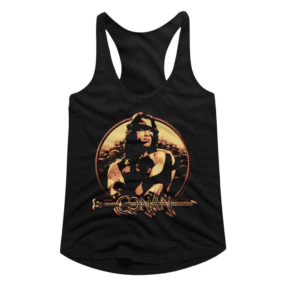 Shirt Conan The Barbarian Shield Juniors Racerback Tank Top