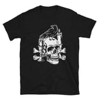 Black / S Crow and Skull Goth Horror T-Shirt 3489229_474