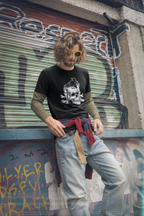 Crow and Skull Goth Horror T-Shirt