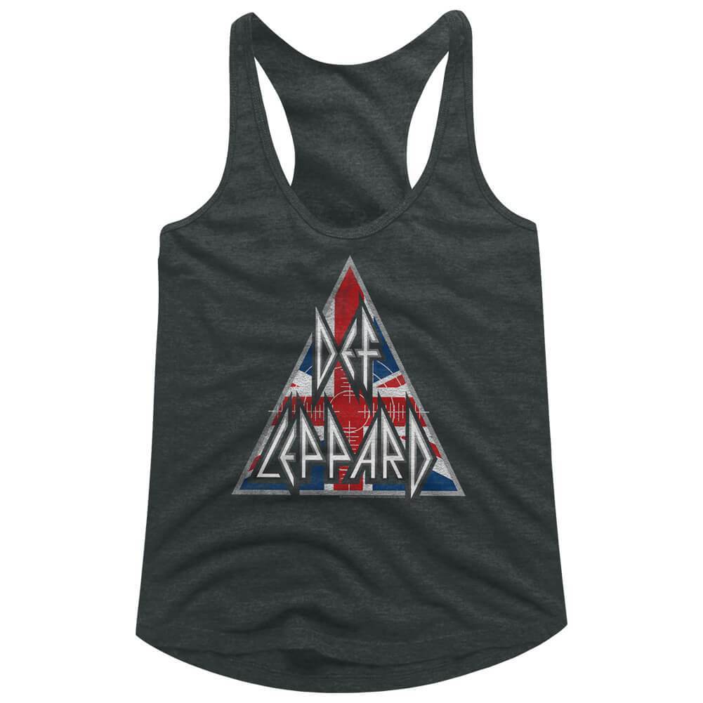 Def Leppard British Logo Juniors Racer Back Tank Top