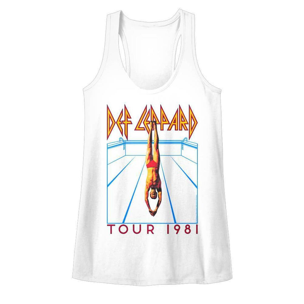Def Leppard High n Dry 81 Tour Juniors Racer Back Tank Top DEF527_316S, DEF527_316M, DEF527_316L, DEF527_316XL, DEF527_316XXL