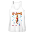 Def Leppard High n Dry 81 Tour Juniors Racer Back Tank Top DEF527_316S, DEF527_316M, DEF527_316L, DEF527_316XL, DEF527_316XXL