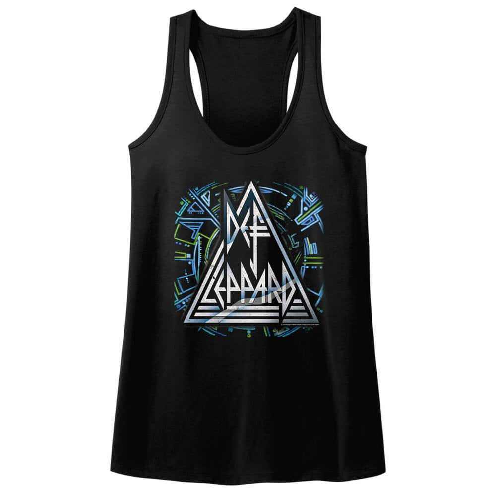 Def Leppard Hysteria Logo Juniors Racer Back Tank Top