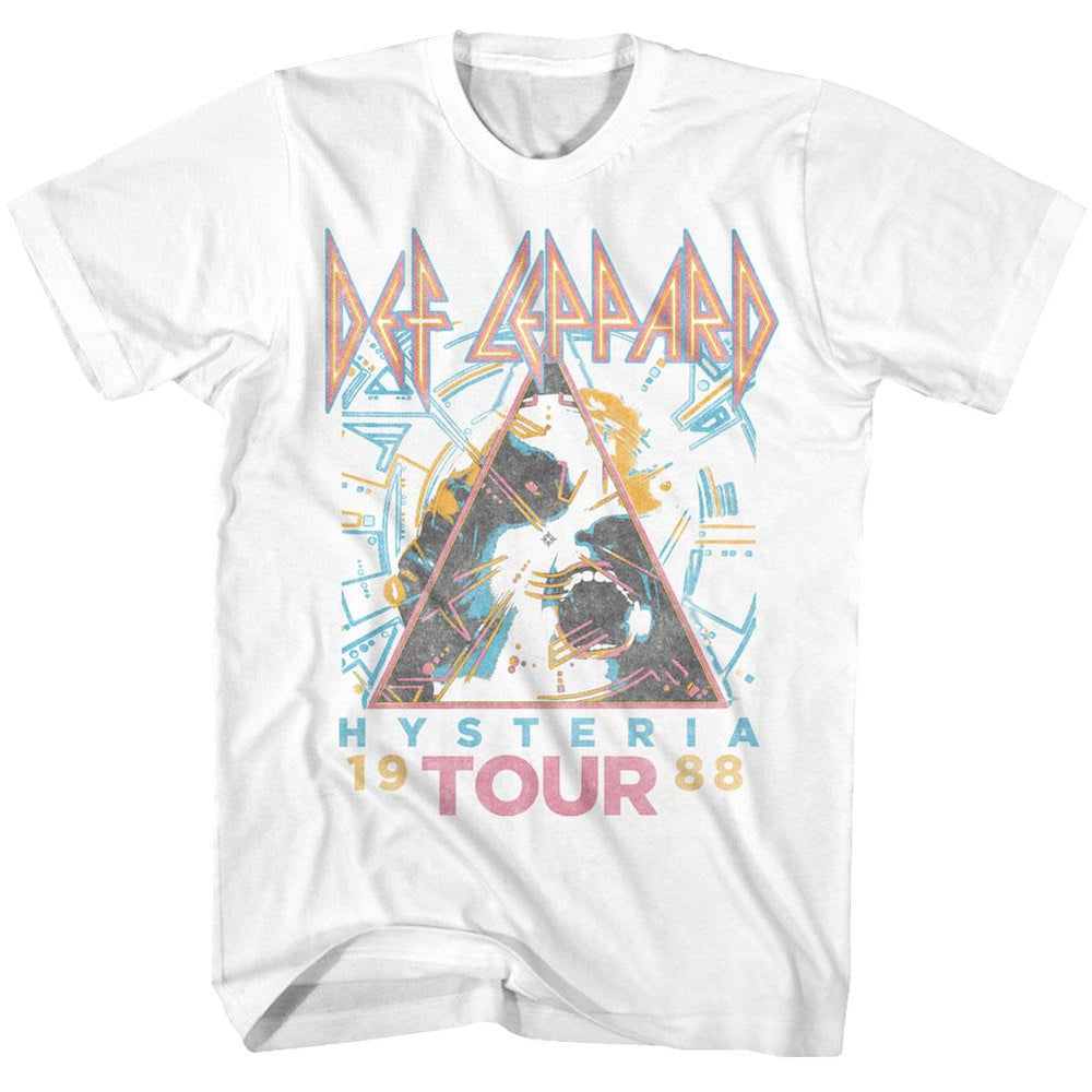Shirt Def Leppard Hysteria Tour 88 White T-Shirt