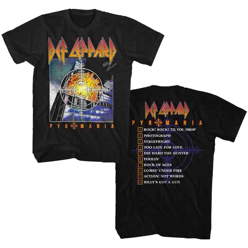 Shirt Def Leppard Pyromania Album Tracks T-Shirt