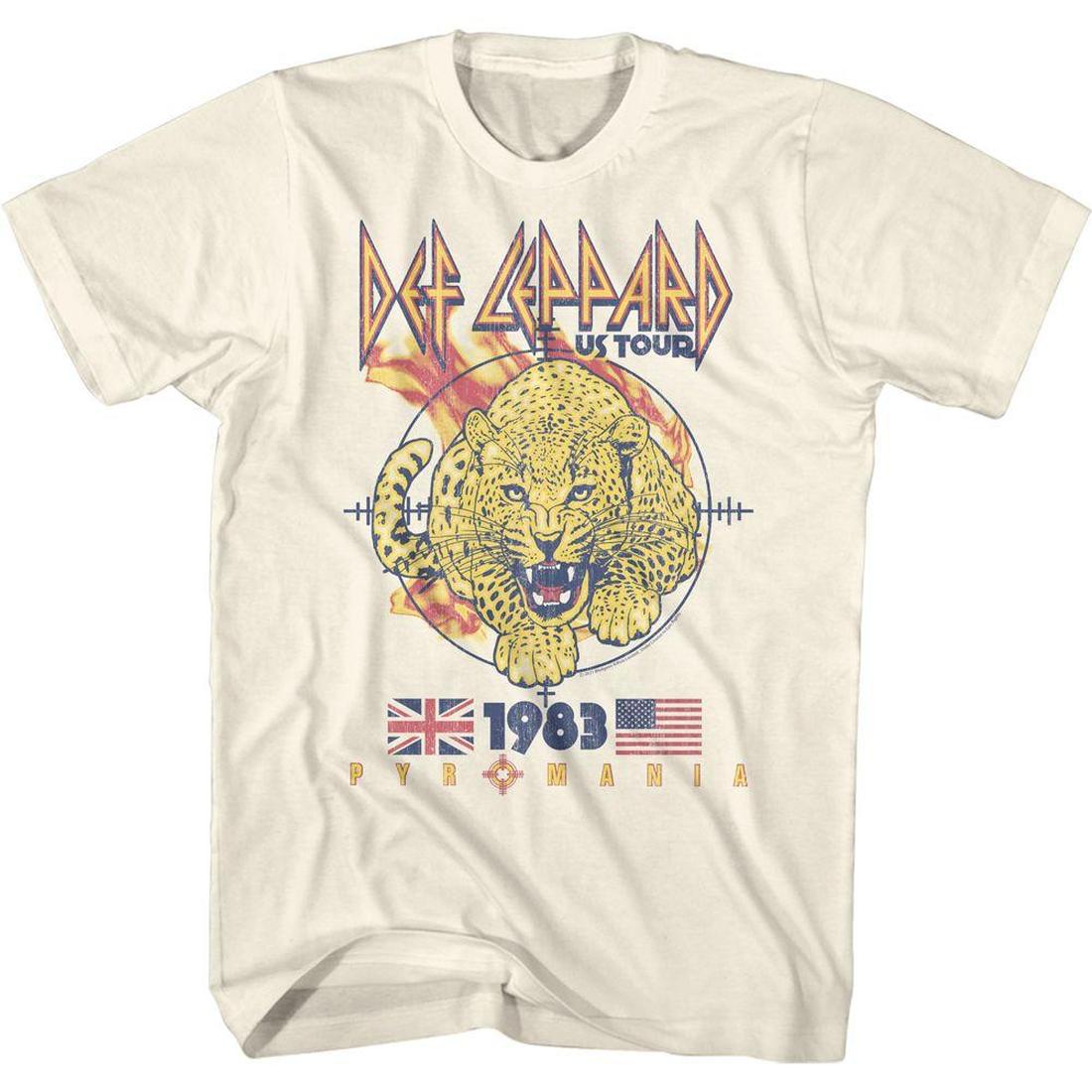 Def Leppard Pyromania Leopard Natural T-Shirt