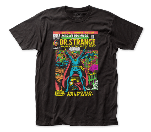 Dr Strange World Gone Mad Comic Black T-Shirt