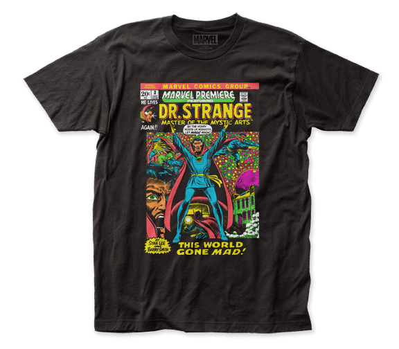Shirt Dr Strange World Gone Mad Comic Black T-Shirt