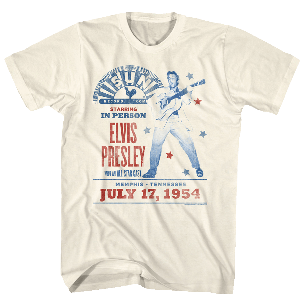Elvis Presley Sun Records Memphis 1954 Concert T-Shirt