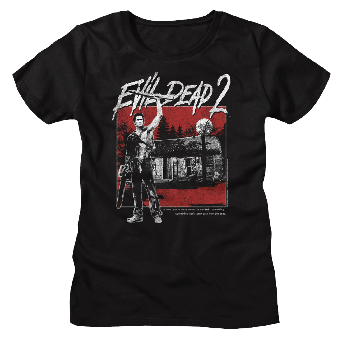 Evil Dead 2 - Cabin Square Women's T-Shirt EVLD519-301S, EVLD519-301M, EVLD519-301L, EVLD519-301XL, EVLD519-301XXL