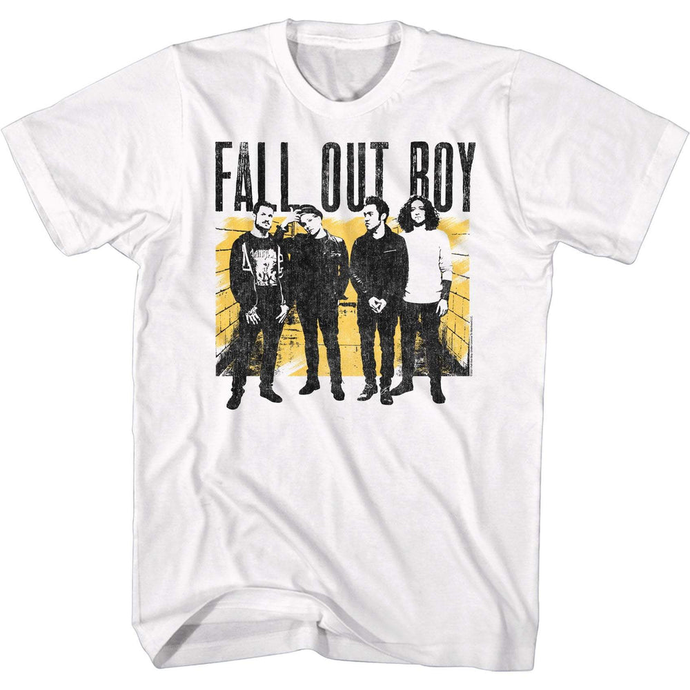 Shirt Fall Out Boy Band Block Photo White T-Shirt
