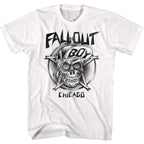 Fall Out Boy Chicago Skull White T-Shirt