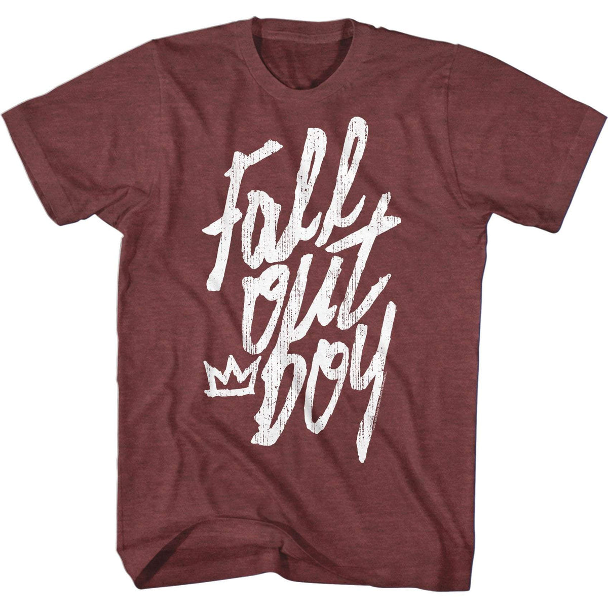 Shirt Fall Out Boy Cursive Logo Maroon Heather T-Shirt