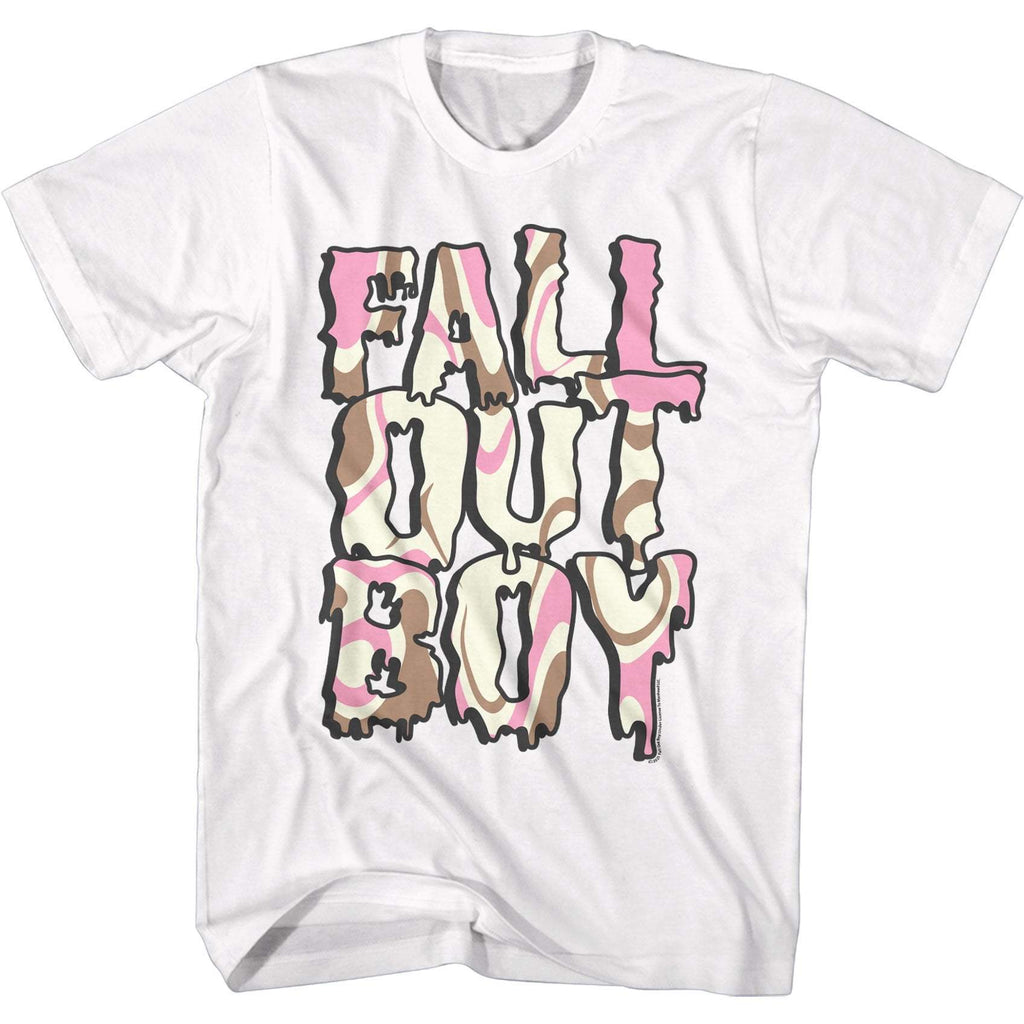 Fall Out Boy Drip Logo White T-Shirt