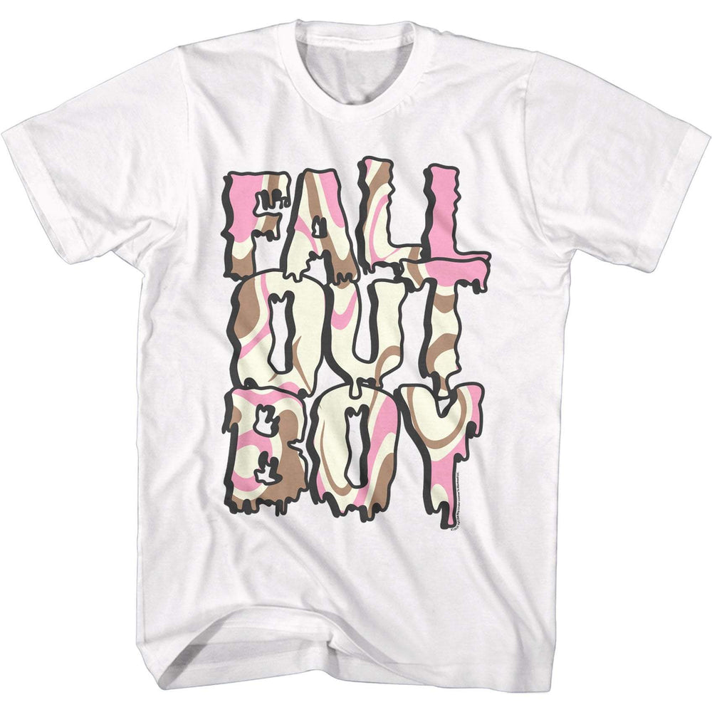 Fall Out Boy Drip Logo White T-Shirt