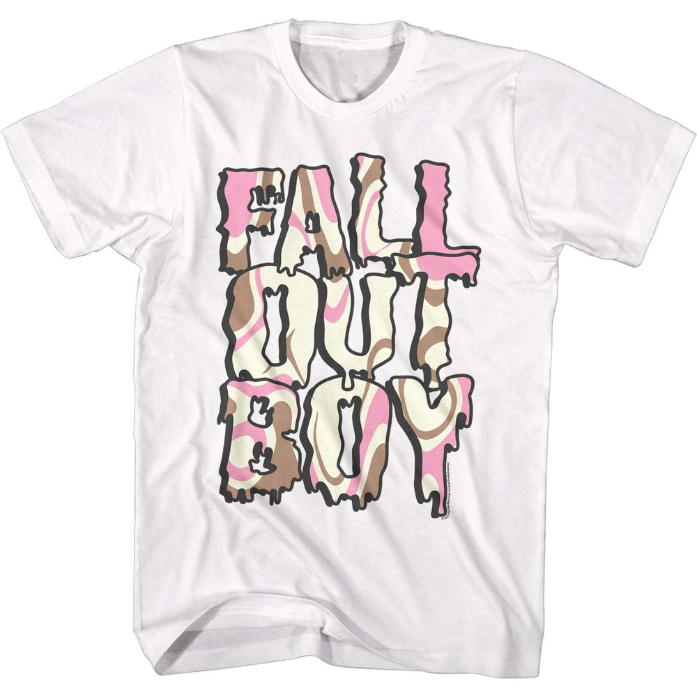 Shirt Fall Out Boy Drip Logo White T-Shirt