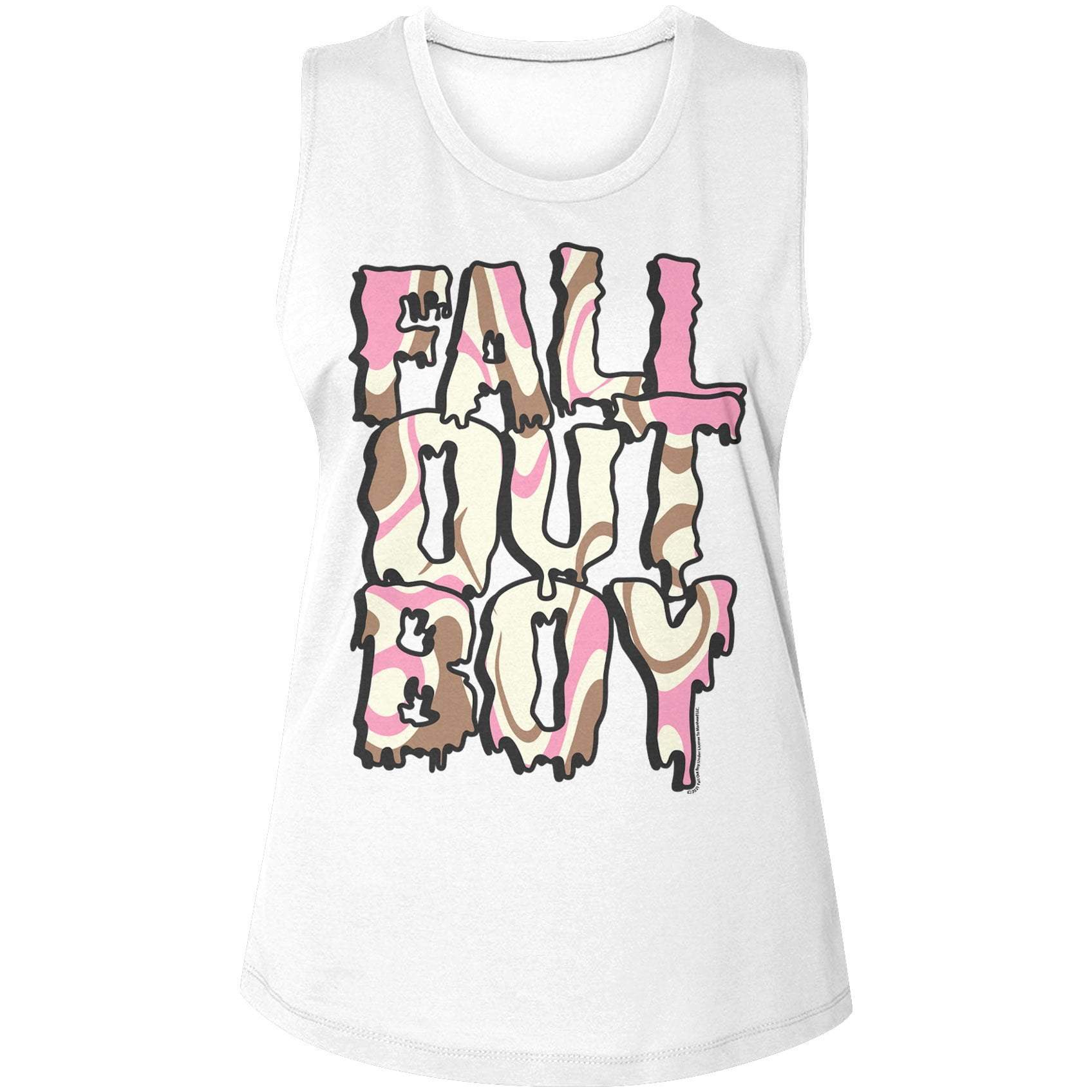 Fall Out Boy Drip Logo White Women's Tank Top