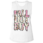 Fall Out Boy Drip Logo White Women's Tank Top FOB513-329S, FOB513-329M, FOB513-329L, FOB513-329XL, FOB513-329XXL